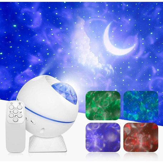 Night Light Projector, BR-Life 3-in-1 Star Sky Projector led Light with Remote Control Galaxy Projector Sound Activated Night Light Star Projection