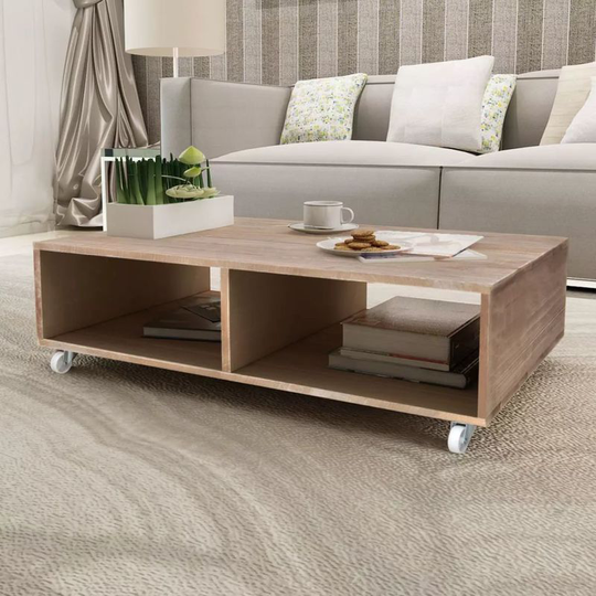 Hommoo Coffee Table Brown Solid Wood VD09654