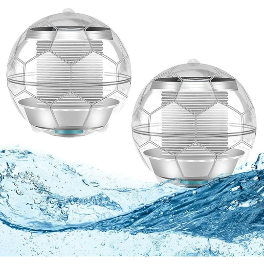 Aougo - 2 Pack Decorative Solar Lights Outdoor, 7 Color Changing led Solar Ball Lights Floating Pool Lights Waterproof for Garden Pond, Pool, Pool,
