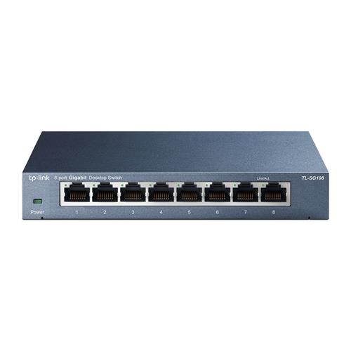 TP-LINK TL-SG108 network switch Unmanaged L2 Gigabit Ethernet (10/100/1000) Black