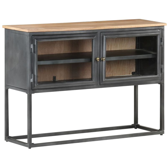 Sideboard Grey 100x30x70 cm Solid Acacia Wood Vidaxl Grey