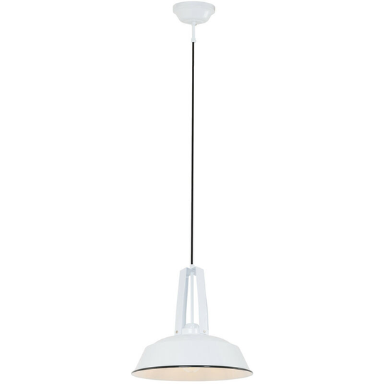 Sienna Eden Dome Pendant Ceiling Lights White Shiny, Black Matt
