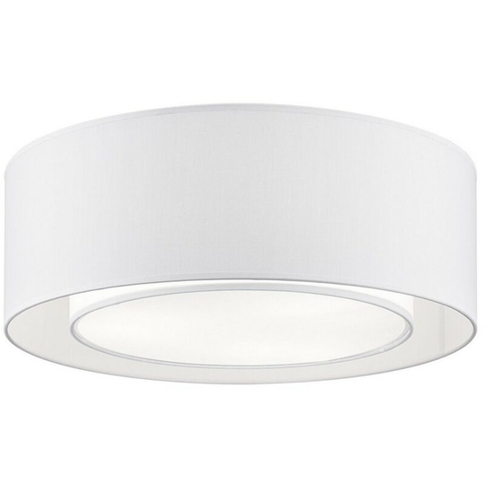Bergamo Flush Cylindrical Ceiling Lamp Chrome, 3 Light, E27