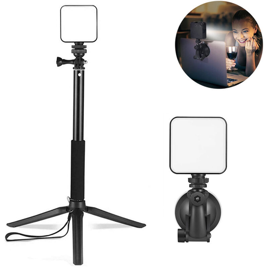 Gdrhvfd - Video Light, Used For Computer Video Conferencing With Suction Cups And Tripod Stands, Laptop Macbook Lights For Remote Control/Live Stream