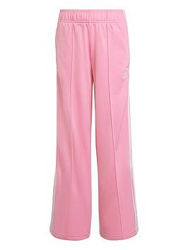 adidas Originals Junior Girls Adicolor Wide Leg Pants - Light Pink, Light Pink, Size 11-12 Years