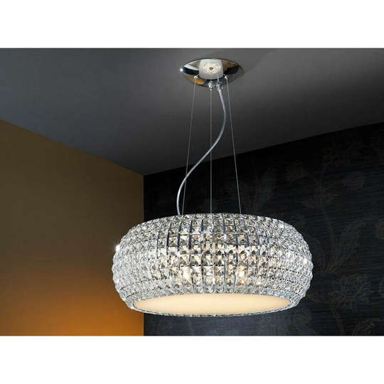 Schuller Lighting Uk - Schuller Diamond - 9 Light Crystal Ceiling Pendant Chrome, G9