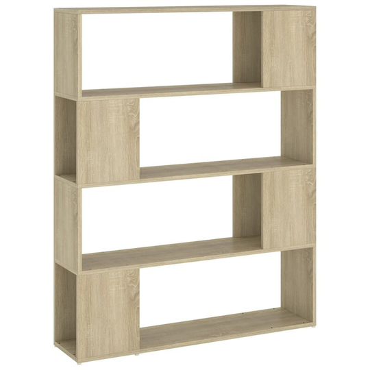 Book Cabinet Room Divider Sonoma Oak 100x24x124 cm Vidaxl Brown