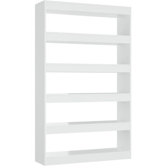 Book Cabinet/Room Divider High Gloss White 100x30x166 cm Vidaxl White