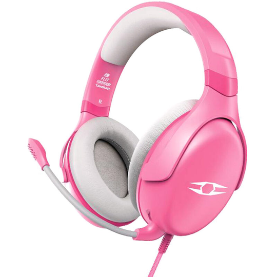 Liberty gamer flit Head-mounted Gaming Headset 53mm Driver Unit Lightweight Design Detachable Microphone Wide Compatibility Pink, Pink - Pink