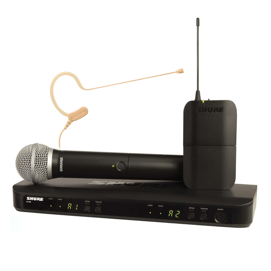 Shure BLX1288/MX53-K3E Dual Wireless System with SM58 and MX153
