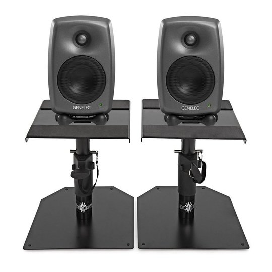 Genelec 8020D Studio Monitors Grey (Pair) with Desktop Stands