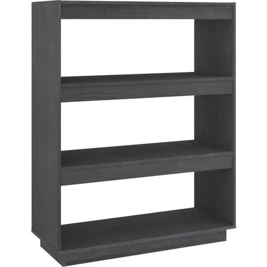 Vidaxl - Book Cabinet/Room Divider Grey 80x35x103 cm Solid Pinewood Grey