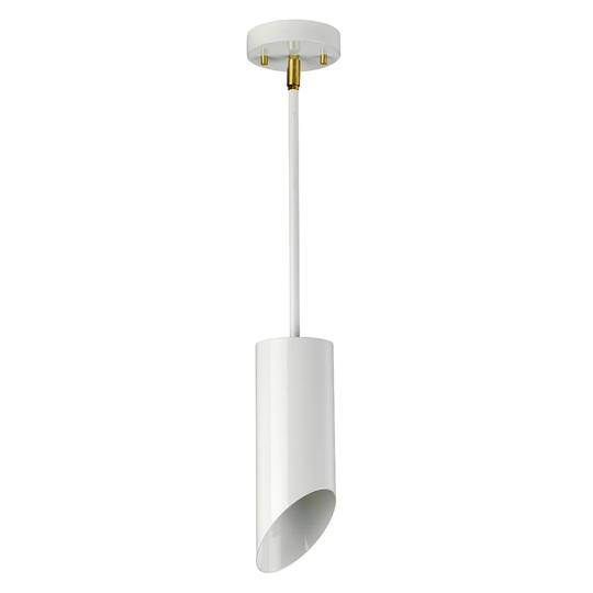 Elstead Lighting Quinto 1 Light Pendant White Aged Brass