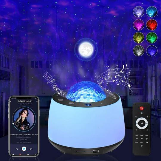 Star Sky Projector, Kids Night Light Remote Controlled Galaxy led Projector Lamp, Music Player Bluetooth Speaker and usb Timer Light for Gifts