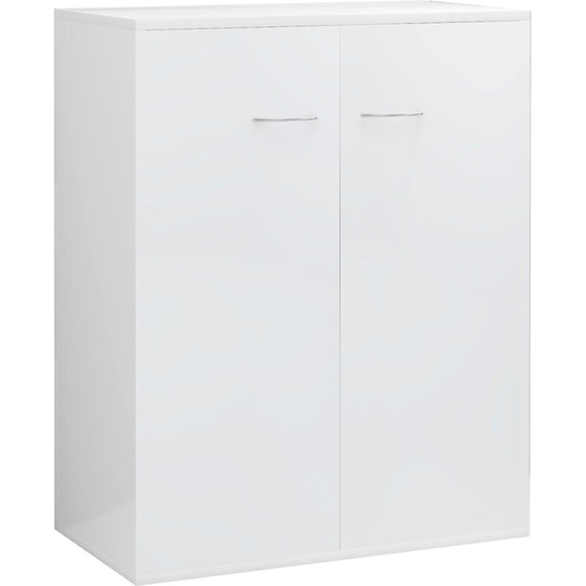Sideboard High Gloss White 60x30x75 cm Engineered Wood Vidaxl White