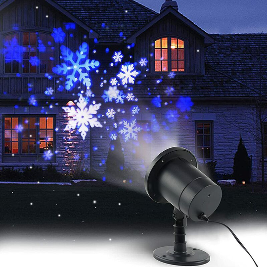 Naxunnn - Bellalight led Snowflake Projector Lamp Projector - Rotary snowfall IP65 waterproof Christmas light in the shape of a flake for outdoor and