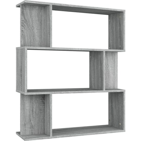 Book Cabinet/Room Divider Grey Sonoma 80x24x96cm Engineered Wood Vidaxl Grey