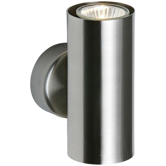 Endon Collection Lighting - Endon Odi - 2 Light Up & Down Wall Light Satin Nickel, GU10