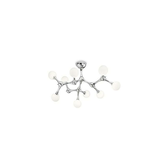 White nodino ceiling light 9 bulbs