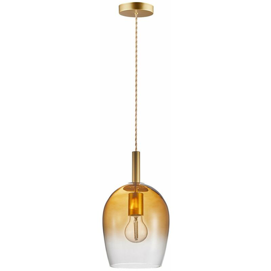 Nordlux Uma 18cm Dome Pendant Ceiling Light Amber, E27