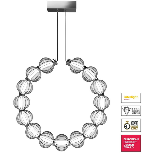 Maytoni Amulet Modern Pendant Ceiling Light Chrome, 4000K