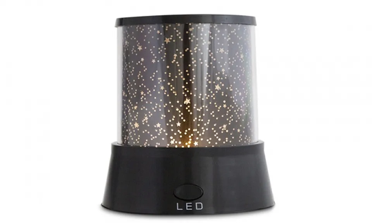 Status LED Star Projector Night Light - Black