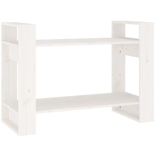 Book Cabinet/Room Divider White 80x35x56.5 cm Solid Wood Pine vidaXL - White