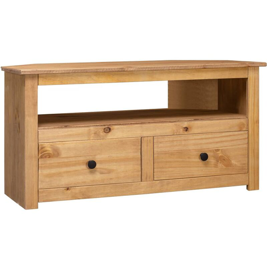 Corner tv Cabinet 93x49x49 cm Solid Pine Panama Range Vidaxl Brown