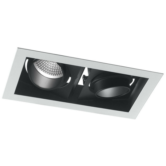 Fan Europe apollo led 2 Light Recessed Adjustable Downlight Black 1600lm 4000K 21.3x12x7.7cm