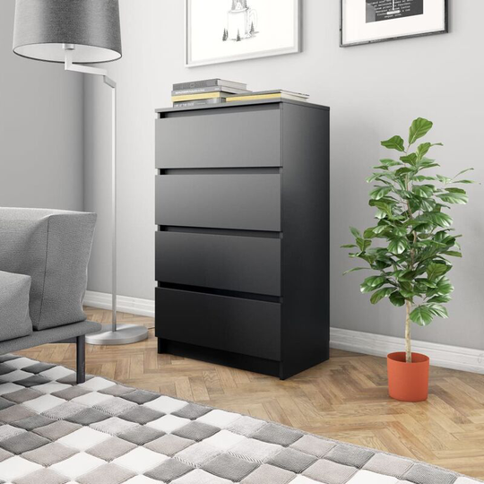 Sideboard Black 60x35x98.5 cm Chipboard - Black
