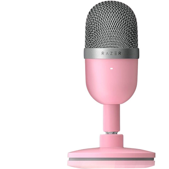 Razer Mini USB Capacitor microphone Desktop desktop PC K Song game live microphone black, Pink - Pink