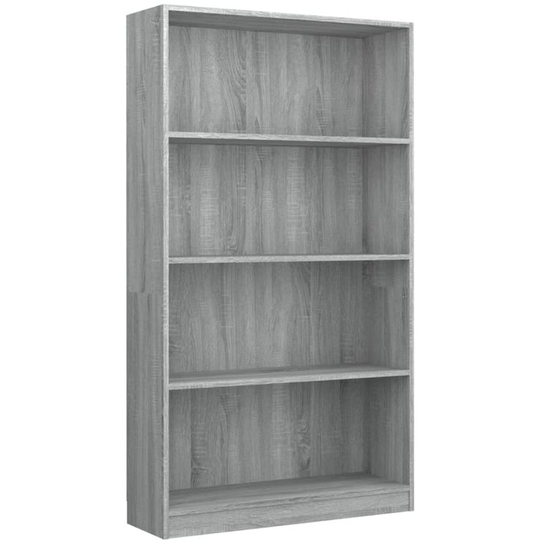 Vidaxl - 4-Tier Book Cabinet Grey Sonoma 80x24x142 cm Engineered Wood Grey