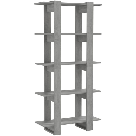 Book Cabinet/Room Divider Concrete Grey 80x30x160 cm Engineered Wood Vidaxl Grey