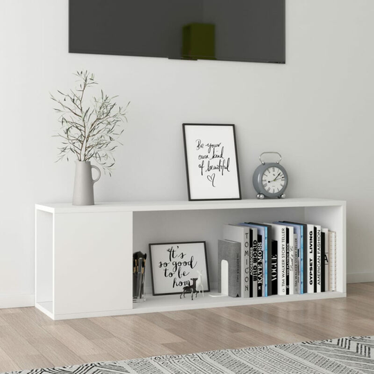 Tv Cabinet White 100x24x32 cm Chipboard