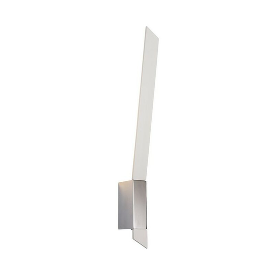 Wall Lamp, 1 x 8W led, 3000K, 560lm, Sand White, Polished Chrome - Luminosa Lighting