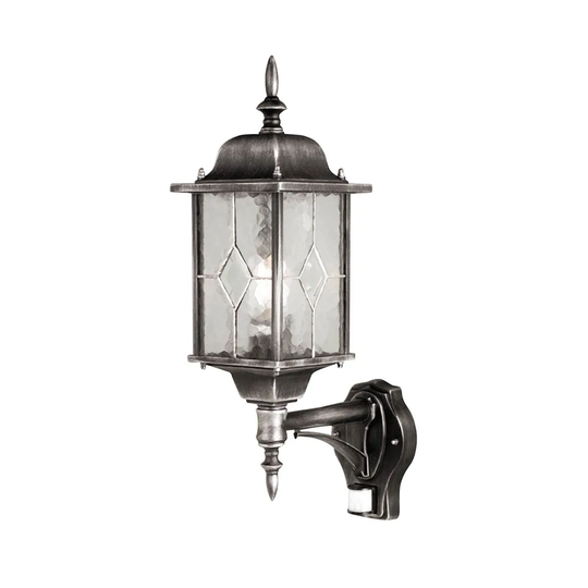 Elstead Lighting Wexford 1 Light Up Wall Lantern With Pir - Grey