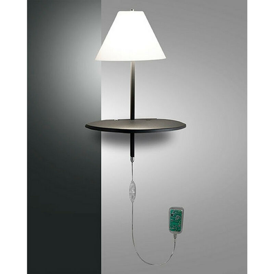 Fabas Luce Goodnight Integrated led Wall Light Anthracite Glass
