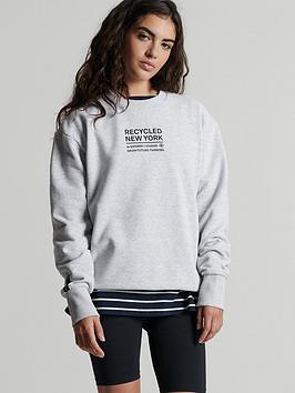 Superdry Studios 100% Recycled Sweat - Grey, Multi, Size Xs/S, Women