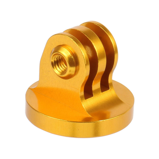 Muff - Compatible Metal Camera Tripod Mount Adapter, Fit for GoPro Hero9/8/7/6/5 or Other Action Camera Mounts, 1/4' Camera Screw Hole (Gold)
