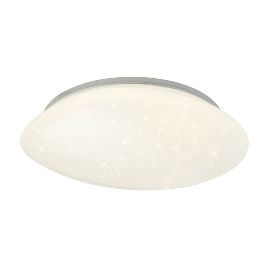 Flush Ceiling, 1 x 24W led, 4000K, 1614lm, IP44, White Acrylic - Luminosa Lighting