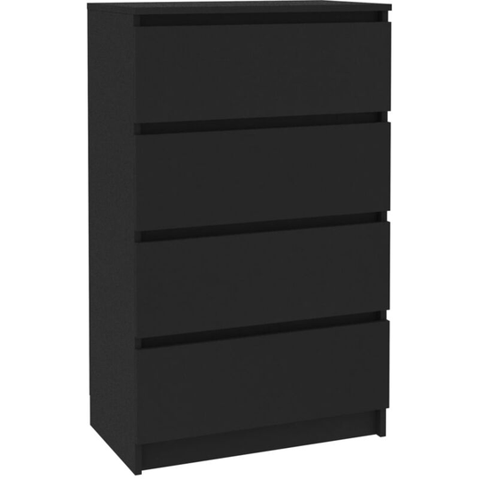 Sideboard Black 60x35x98.5 cm Engineered Wood Vidaxl Black