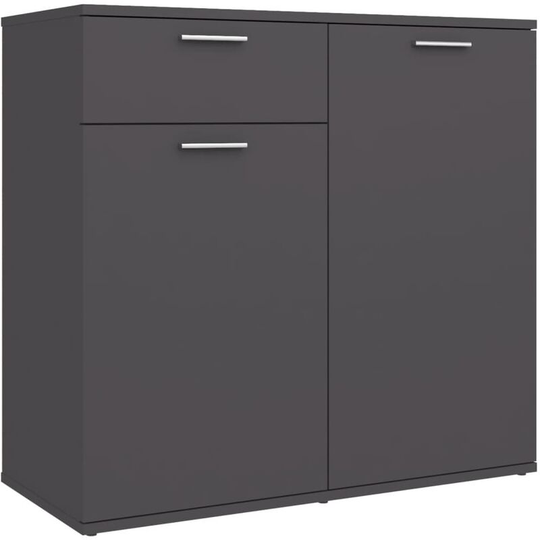Sideboard Grey 80x36x75 cm Engineered Wood Vidaxl Grey