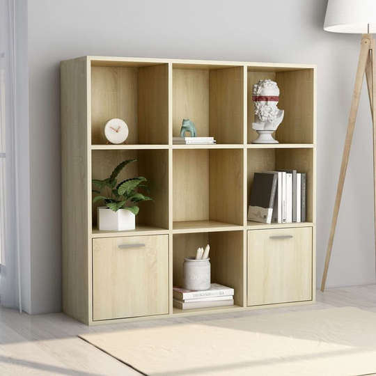 Asupermall - Book Cabinet Sonoma Oak 98x30x98 cm Chipboard