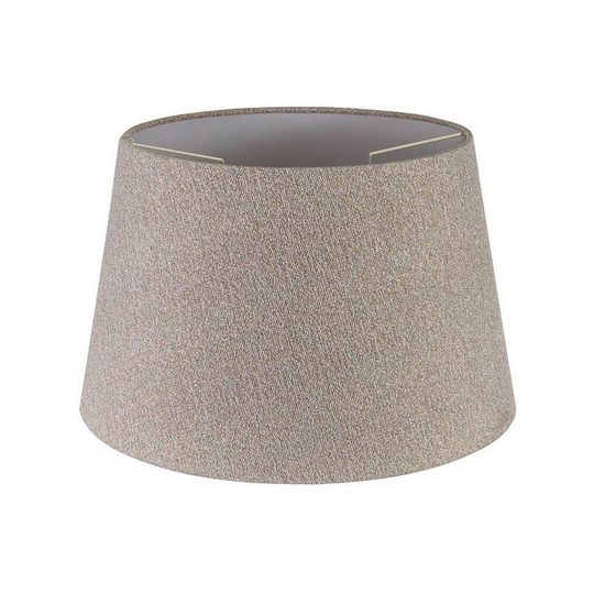 Round, 350, 450 x 280mm Fabric Shade, Multi, White Laminate - Luminosa Lighting
