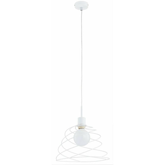 Keter Fler Wire Frame Pendant Ceiling Light White, 30cm, 1x E27