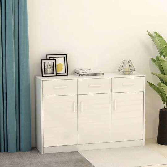 Topdeal - Sideboard White 110x34x75 cm Chipboard VDTD31730