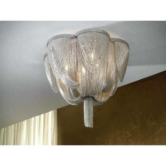 Schuller Minerva - 6 Light Flush Ceiling Light Nickel, G9