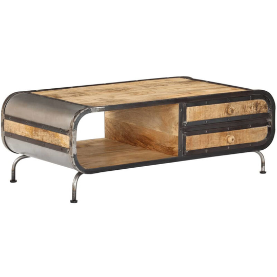 Coffee Table 100x50x35 cm Solid Mango Wood - Lifcausal