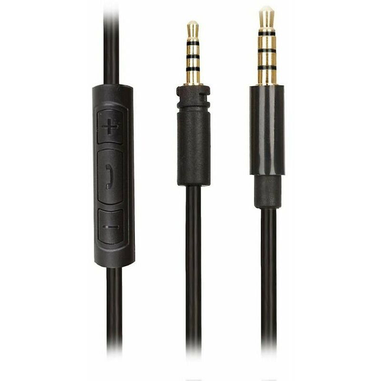 Monly - reytid 1.8m Replacement Audio Cable Compatible with Sennheiser Momentum 2.0 with Volume Control and Microphone - In-Line Cable - Black
