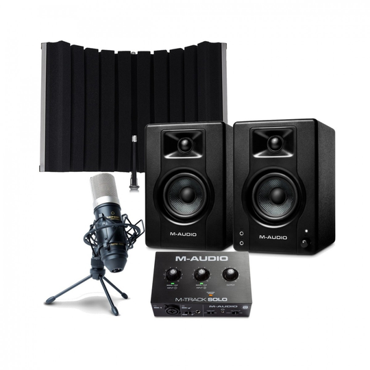 M-Audio M-Track Solo Production Bundle with M-Audio BX3 Monitors